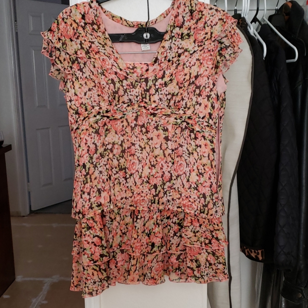 Floral top and matching skirt